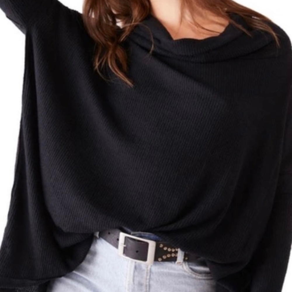 Free People Juicy Long Sleeve Thermal Tunic Top